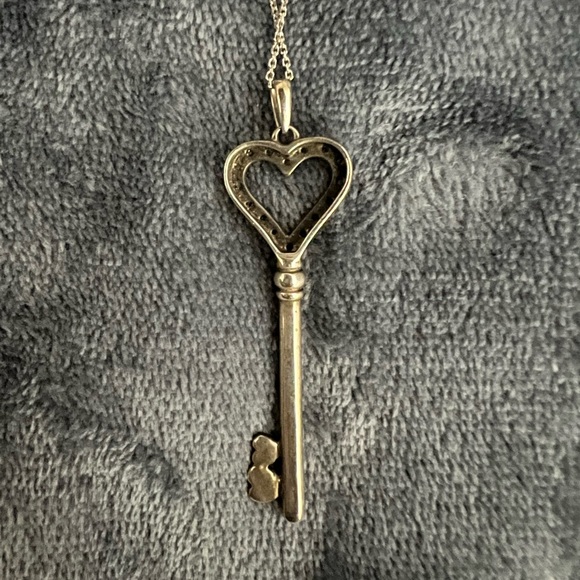 Sterling Silver Key Necklace - Picture 2 of 3